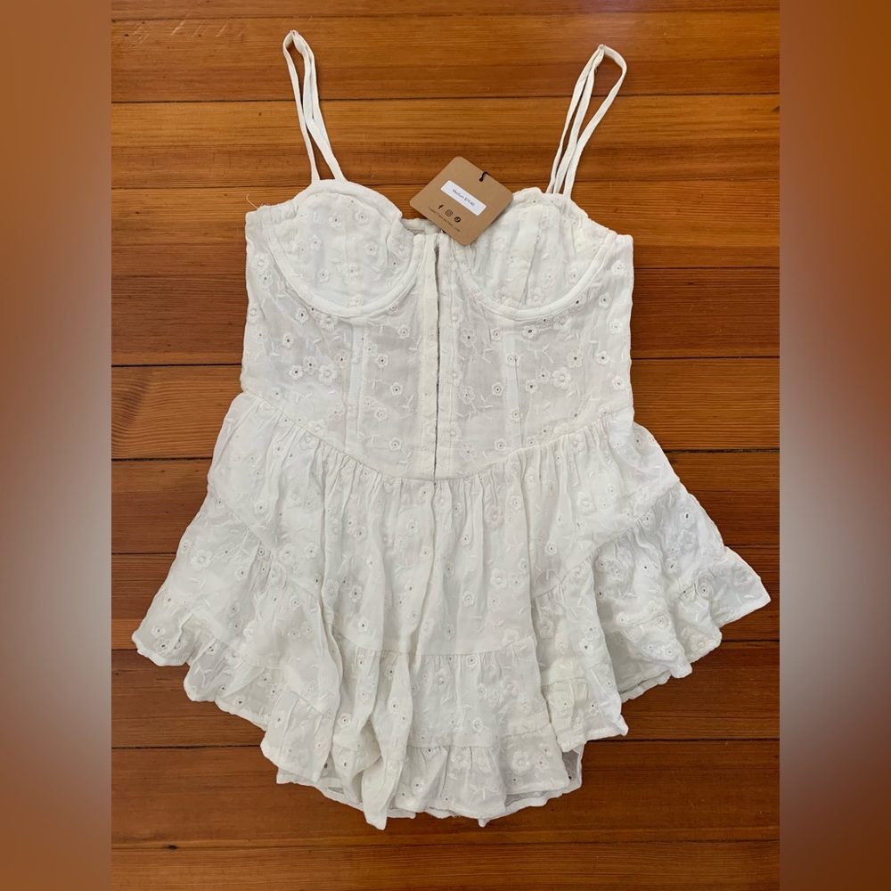 Sky to Moon Corset Bodysuit Mini Dress